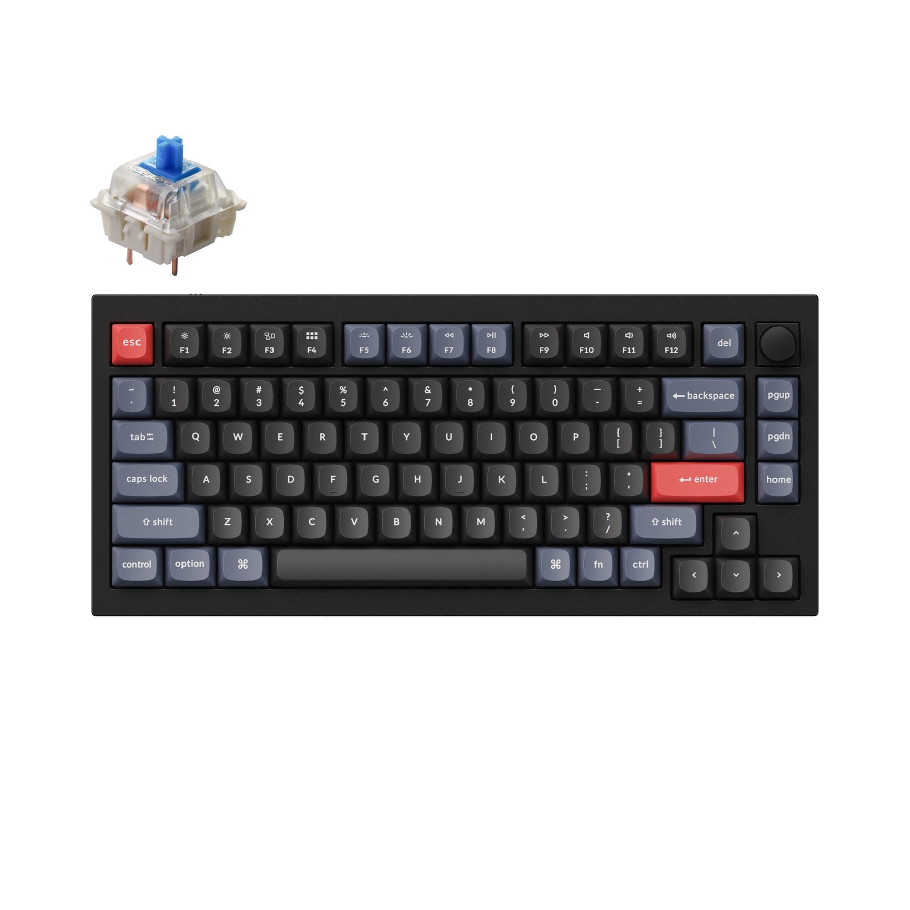 Clavier mécanique personnalisé filaire Keychron Q1 QMK - Version 2 (disposition US ANSI)