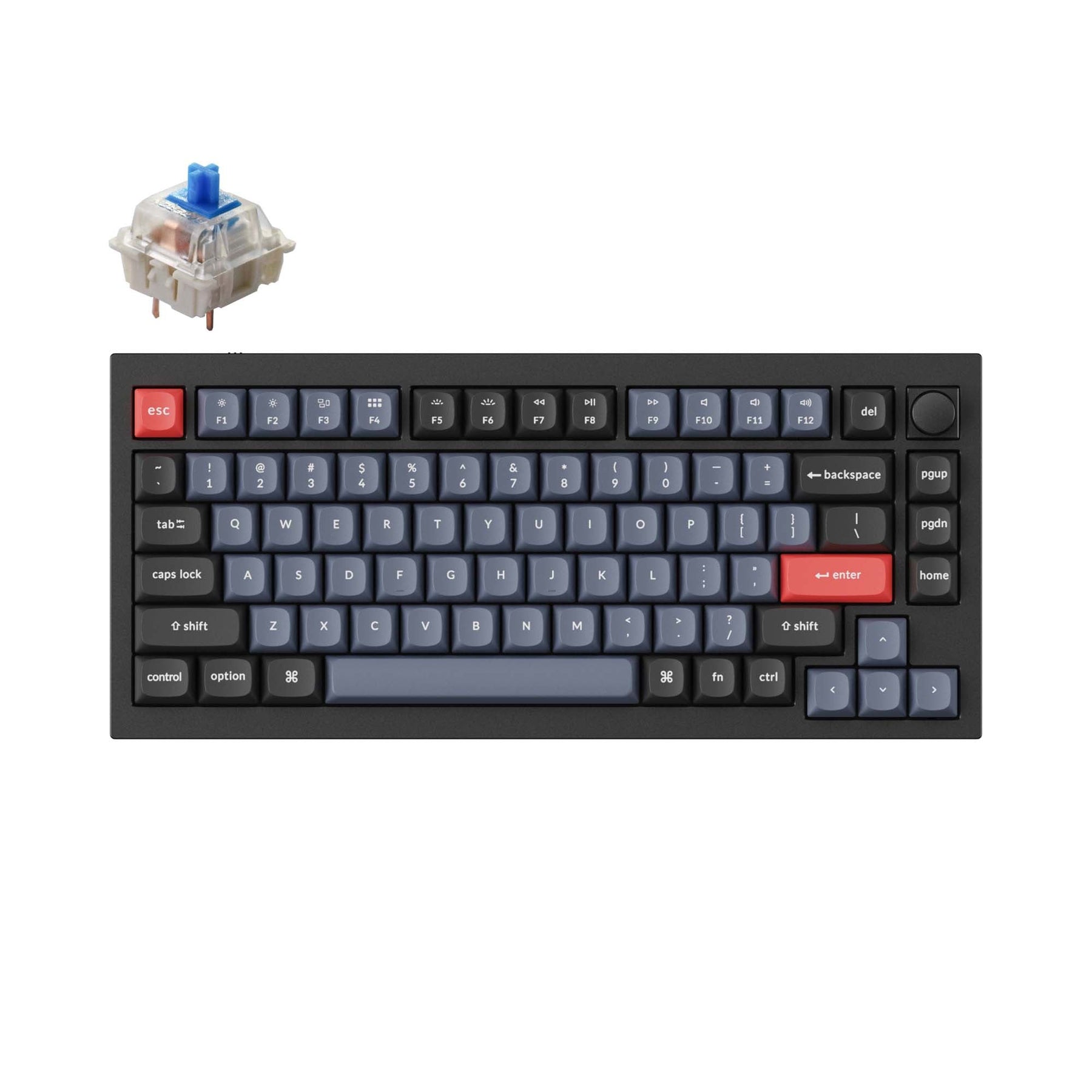 Clavier mécanique personnalisé filaire Keychron Q1 QMK - Version 2 (disposition US ANSI)