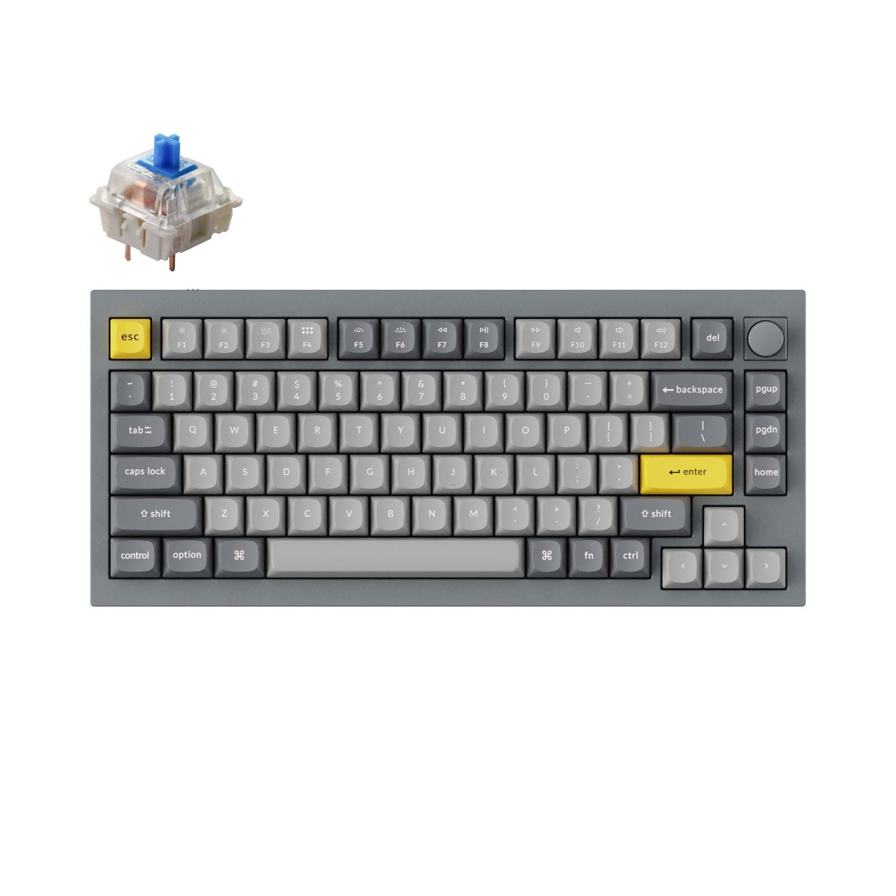 Clavier mécanique personnalisé filaire Keychron Q1 QMK - Version 2 (disposition US ANSI)