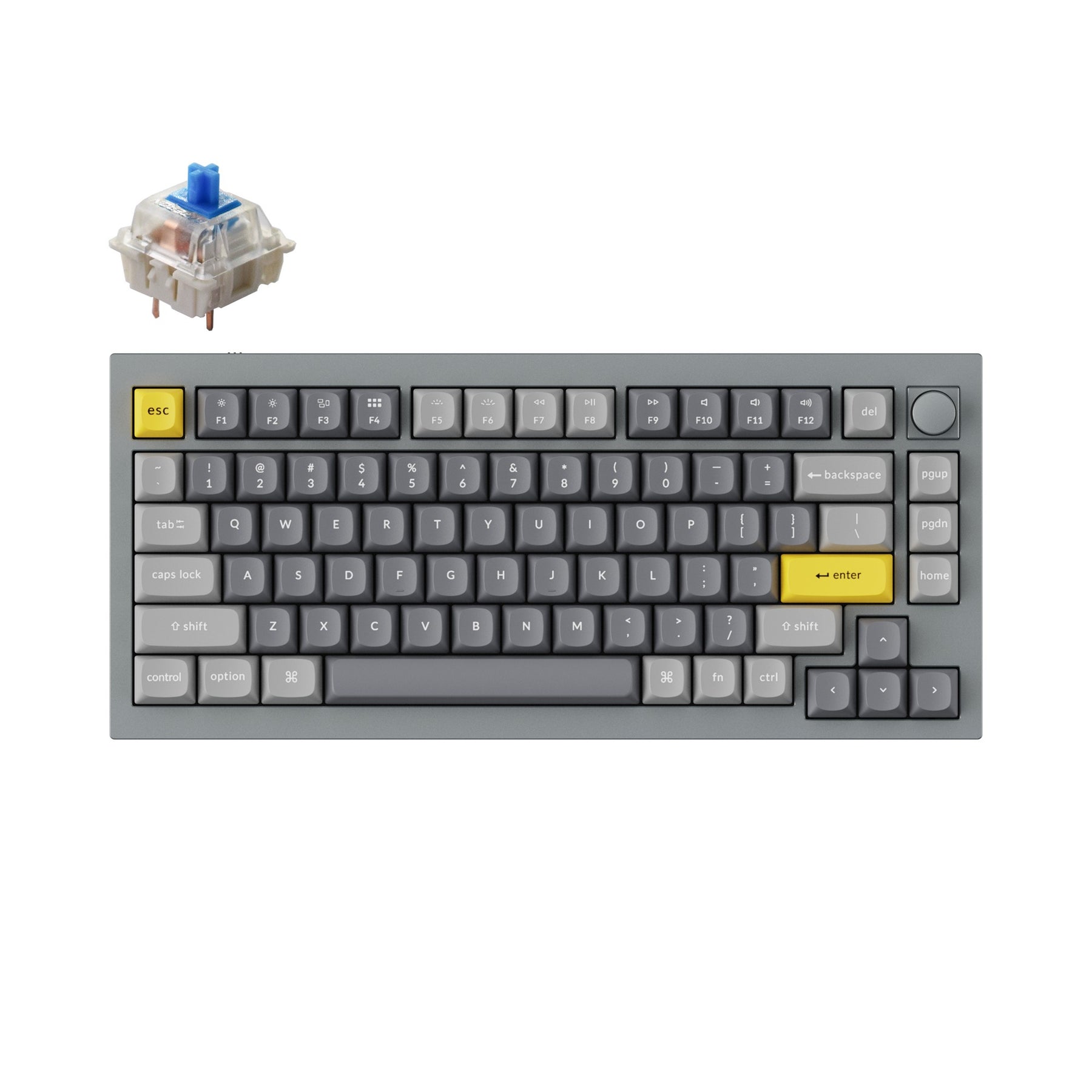 Clavier mécanique personnalisé filaire Keychron Q1 QMK - Version 2 (disposition US ANSI)