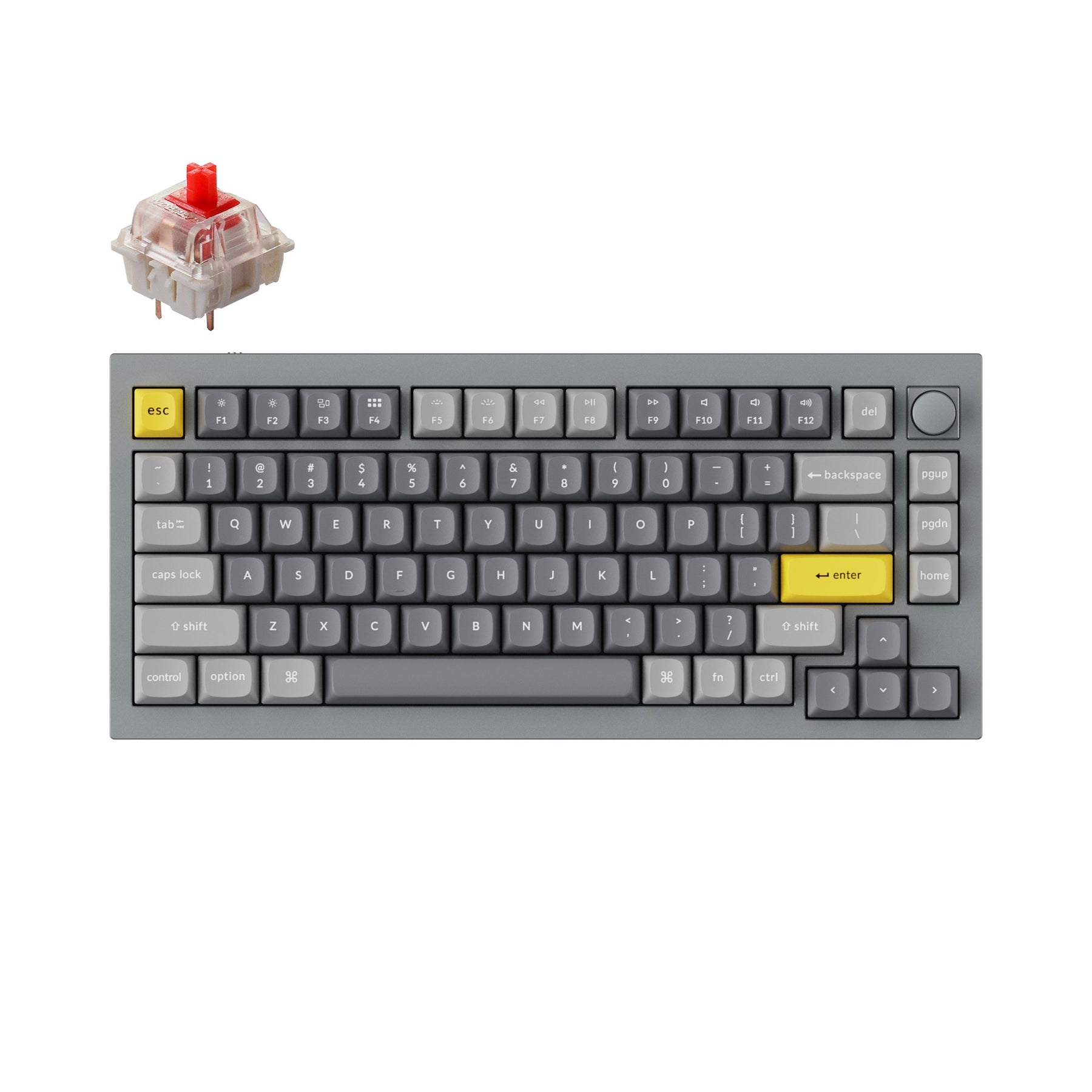 Clavier mécanique personnalisé filaire Keychron Q1 QMK - Version 2 (disposition US ANSI)