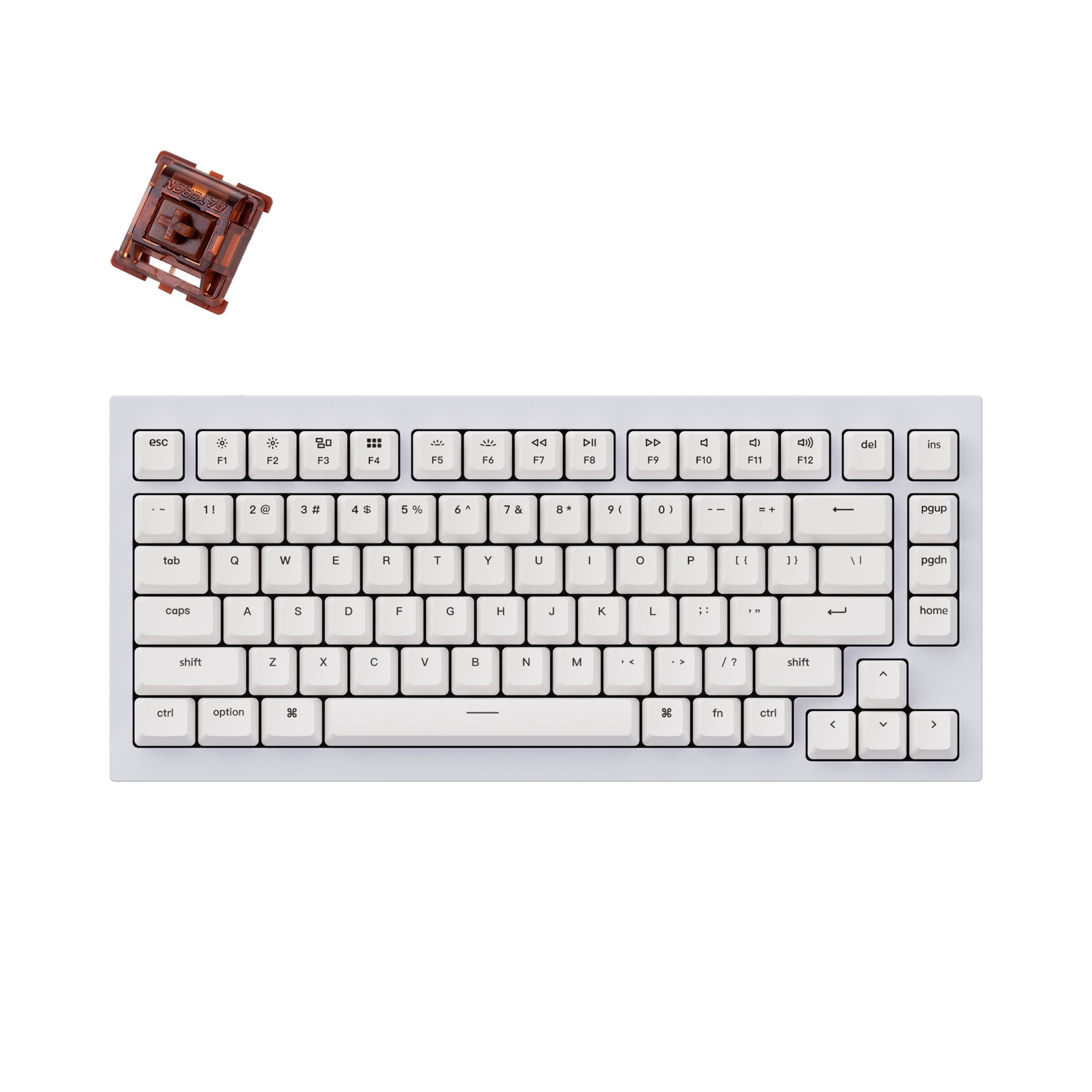 Clavier mécanique personnalisé filaire Keychron Q1 QMK (disposition US ANSI)