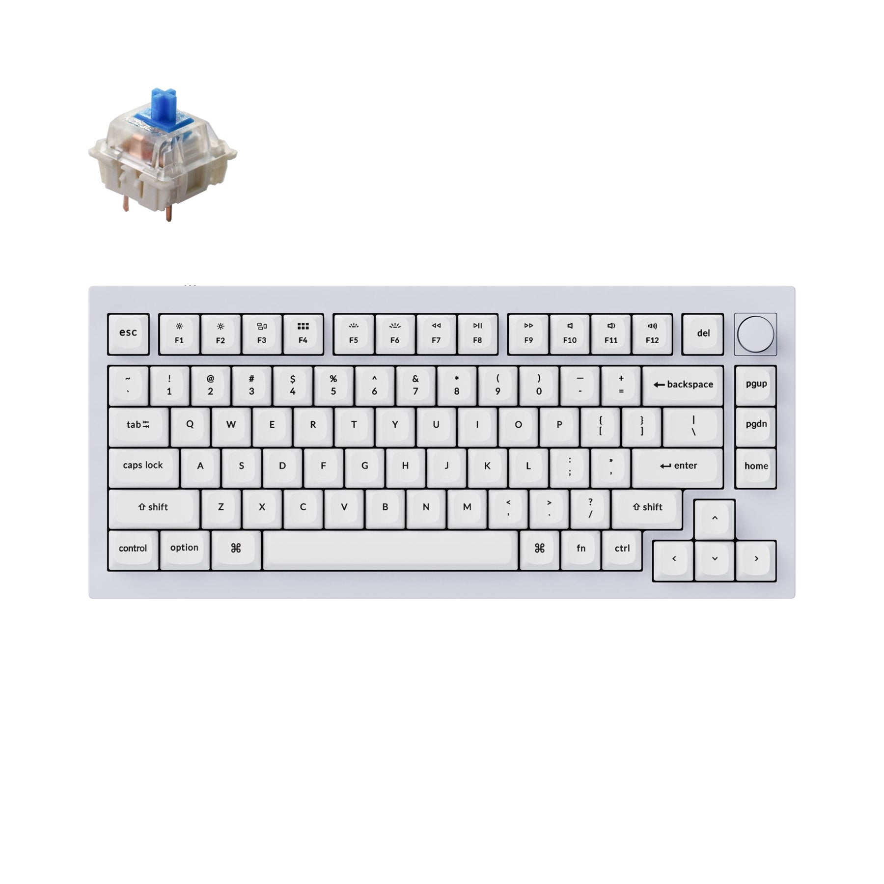 Clavier mécanique personnalisé filaire Keychron Q1 QMK - Version 2 (disposition US ANSI)