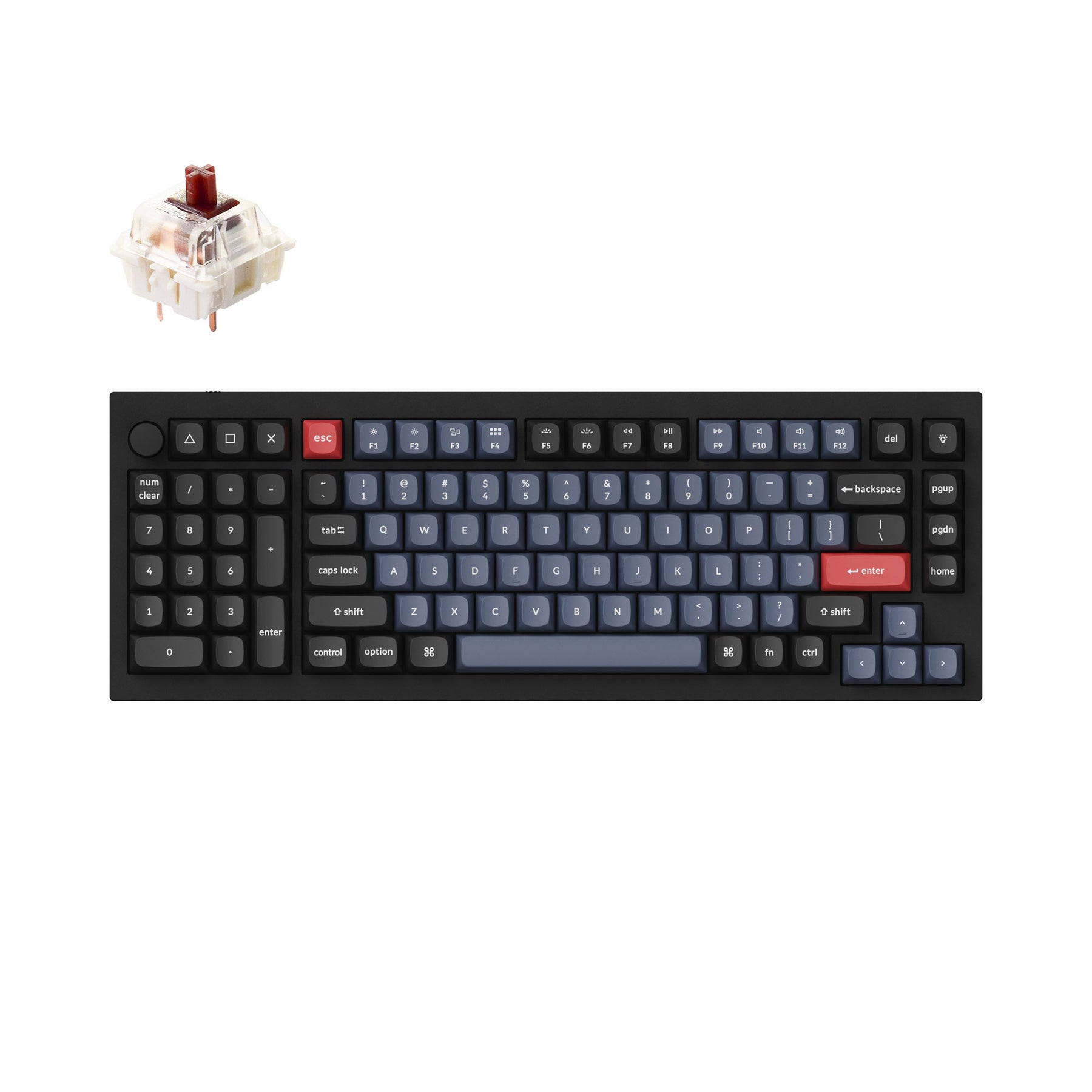 Clavier mécanique personnalisé filaire Keychron Q12 QMK (disposition US ANSI)