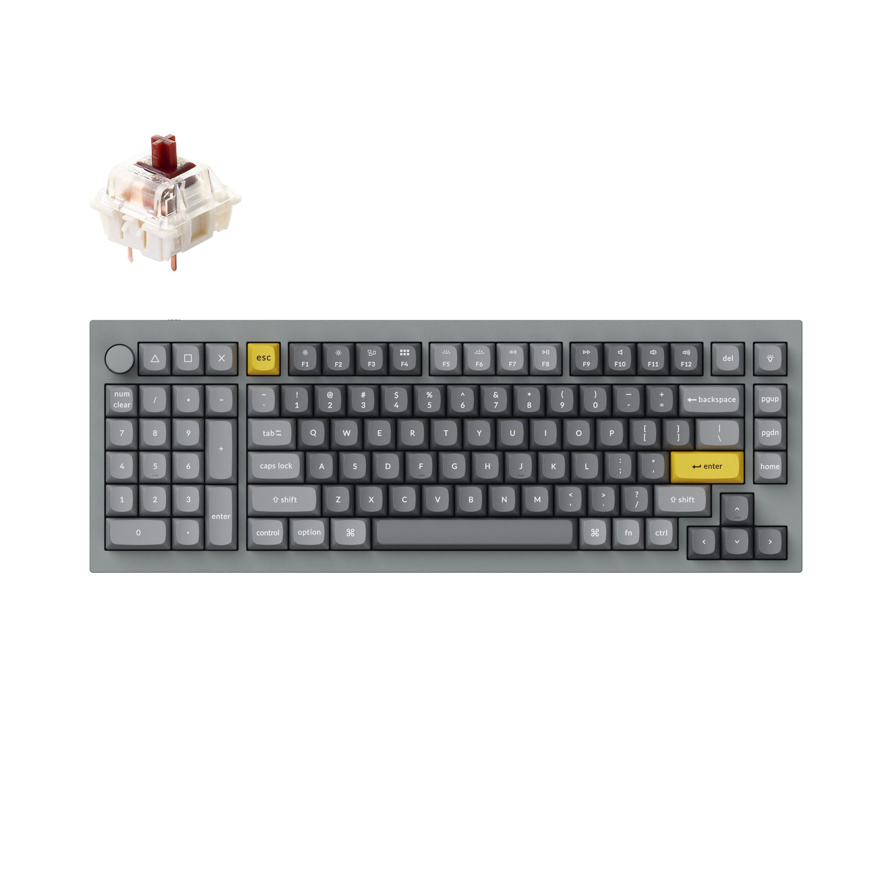 Clavier mécanique personnalisé filaire Keychron Q12 QMK (disposition US ANSI)