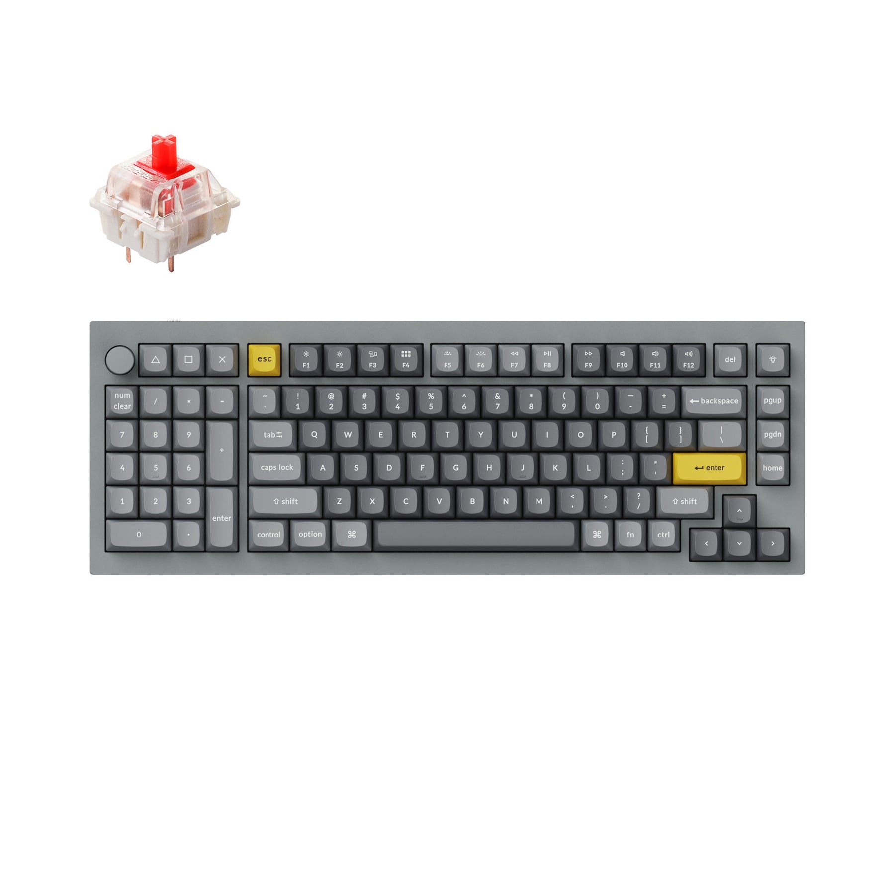 Clavier mécanique personnalisé filaire Keychron Q12 QMK (disposition US ANSI)