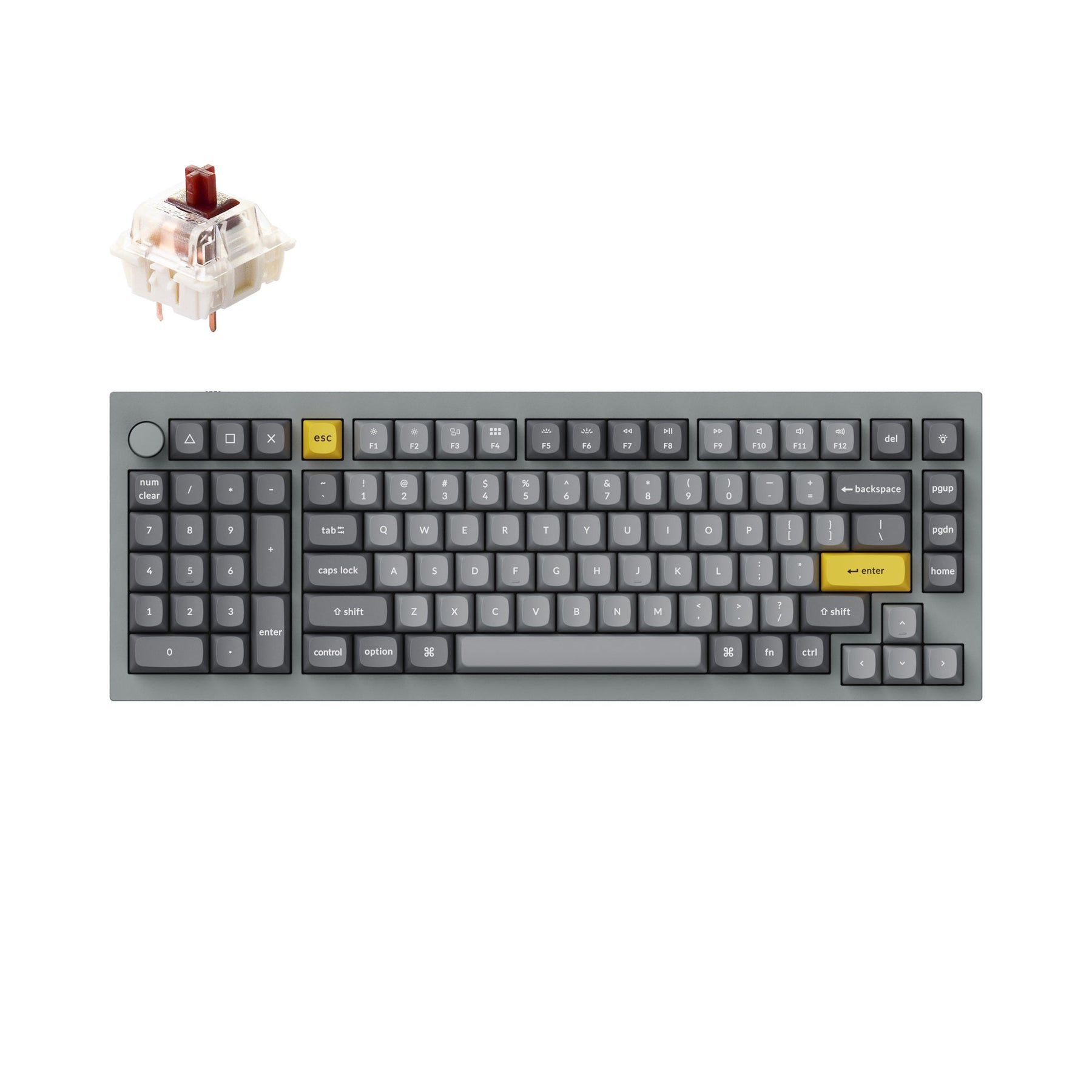 Clavier mécanique personnalisé filaire Keychron Q12 QMK (disposition US ANSI)