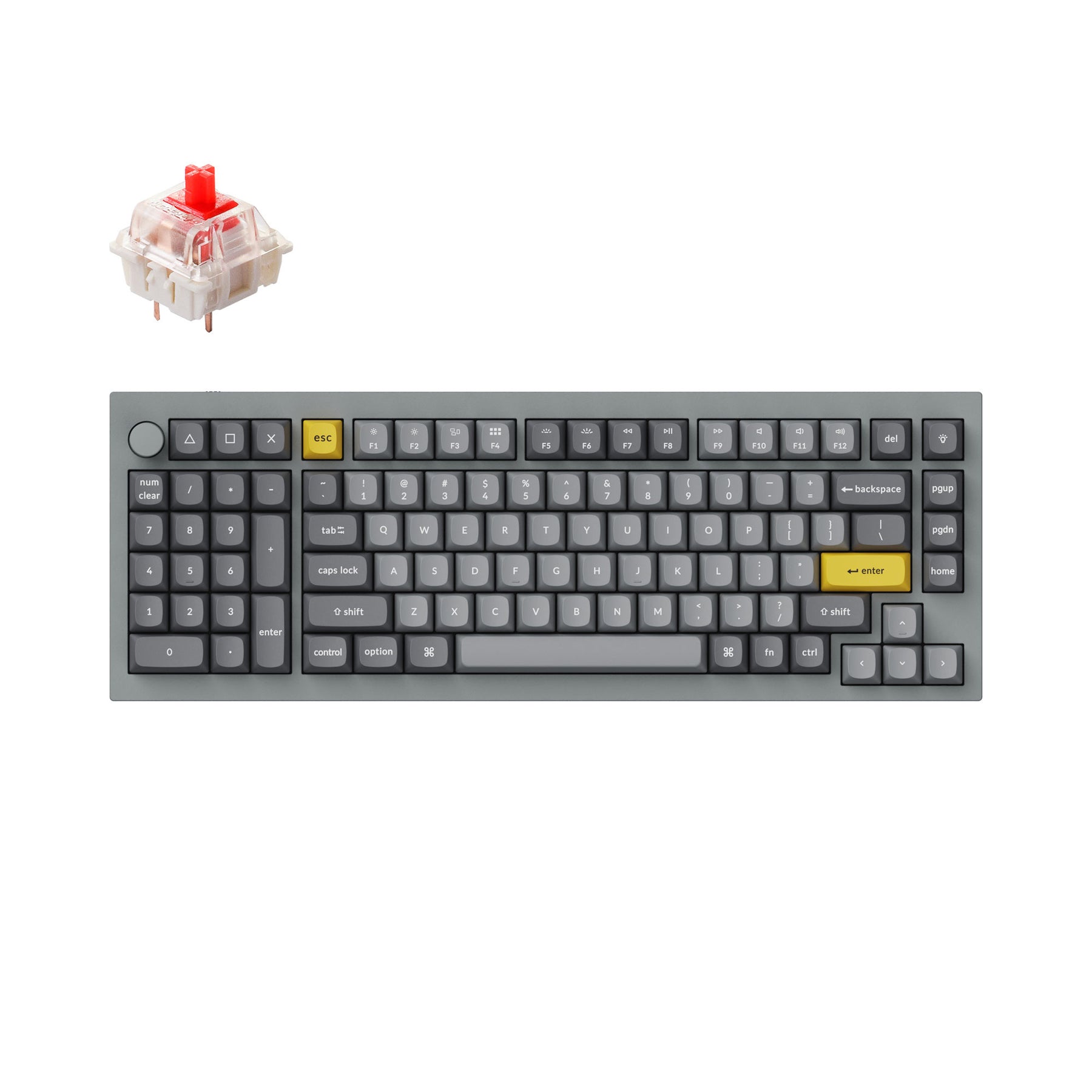 Clavier mécanique personnalisé filaire Keychron Q12 QMK (disposition US ANSI)