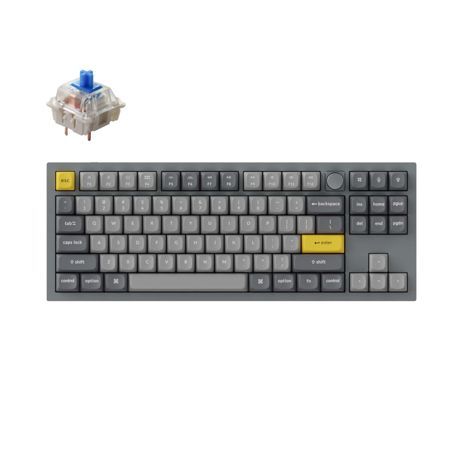Clavier mécanique personnalisé filaire Keychron Q3 QMK (disposition US ANSI)