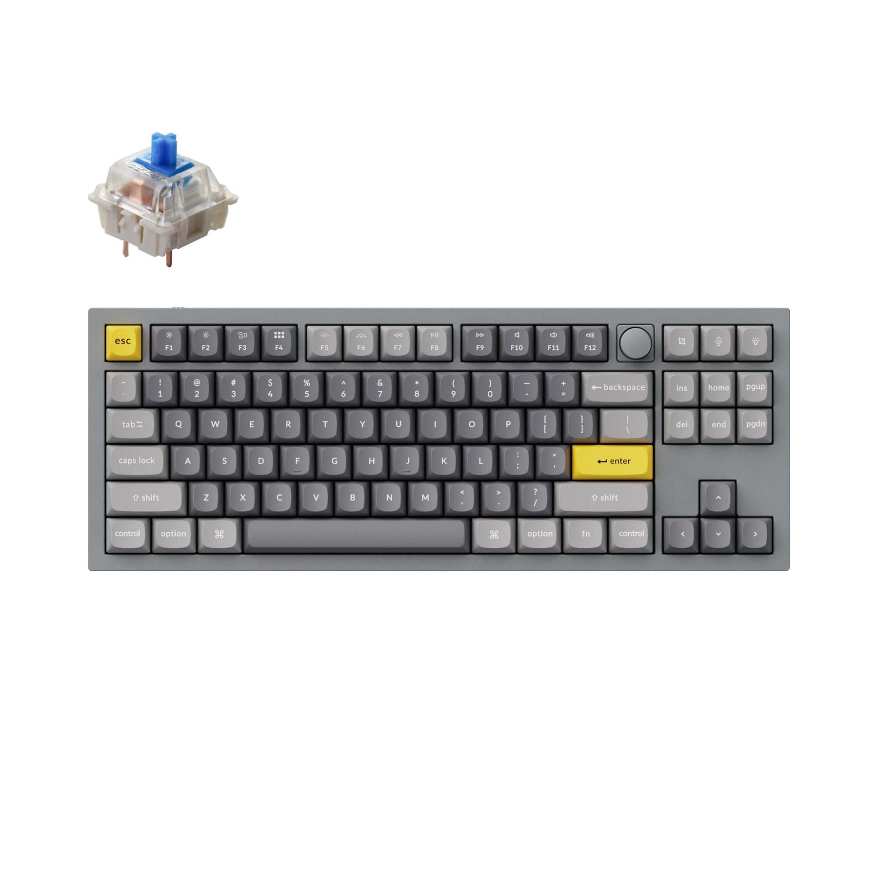 Clavier mécanique personnalisé filaire Keychron Q3 QMK (disposition US ANSI)