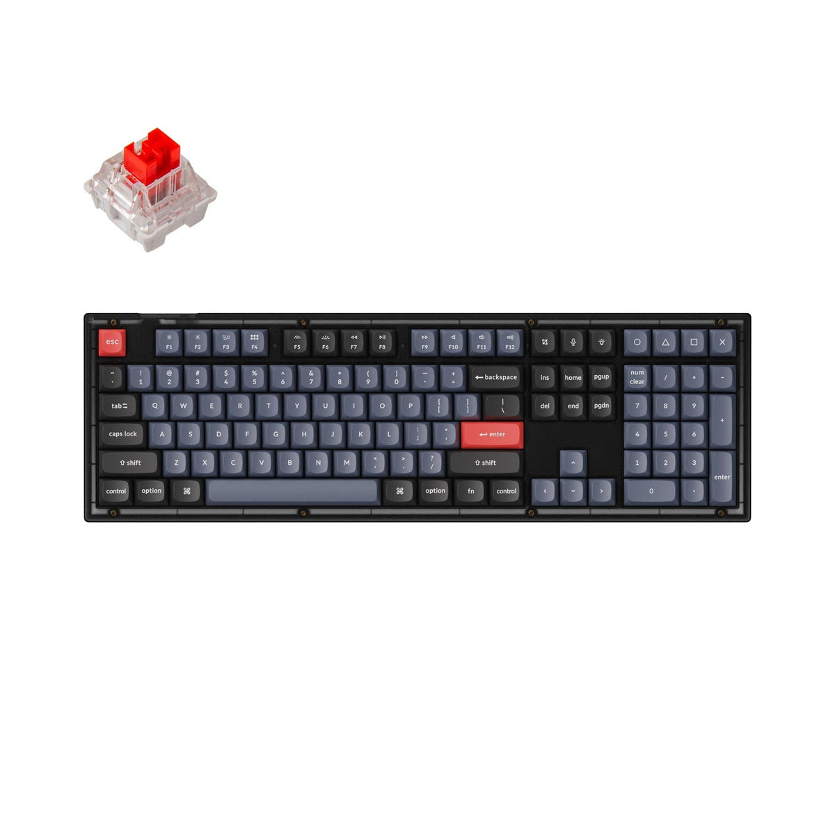 Clavier Mécanique Personnalisé – Gris – Layout QWERTY – Filaire/Sans Fil USB-C