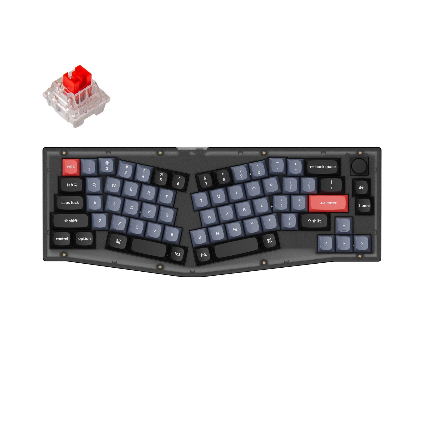 Keychron V8 (disposition Alice) clavier mécanique personnalisé filaire QMK (disposition US ANSI)