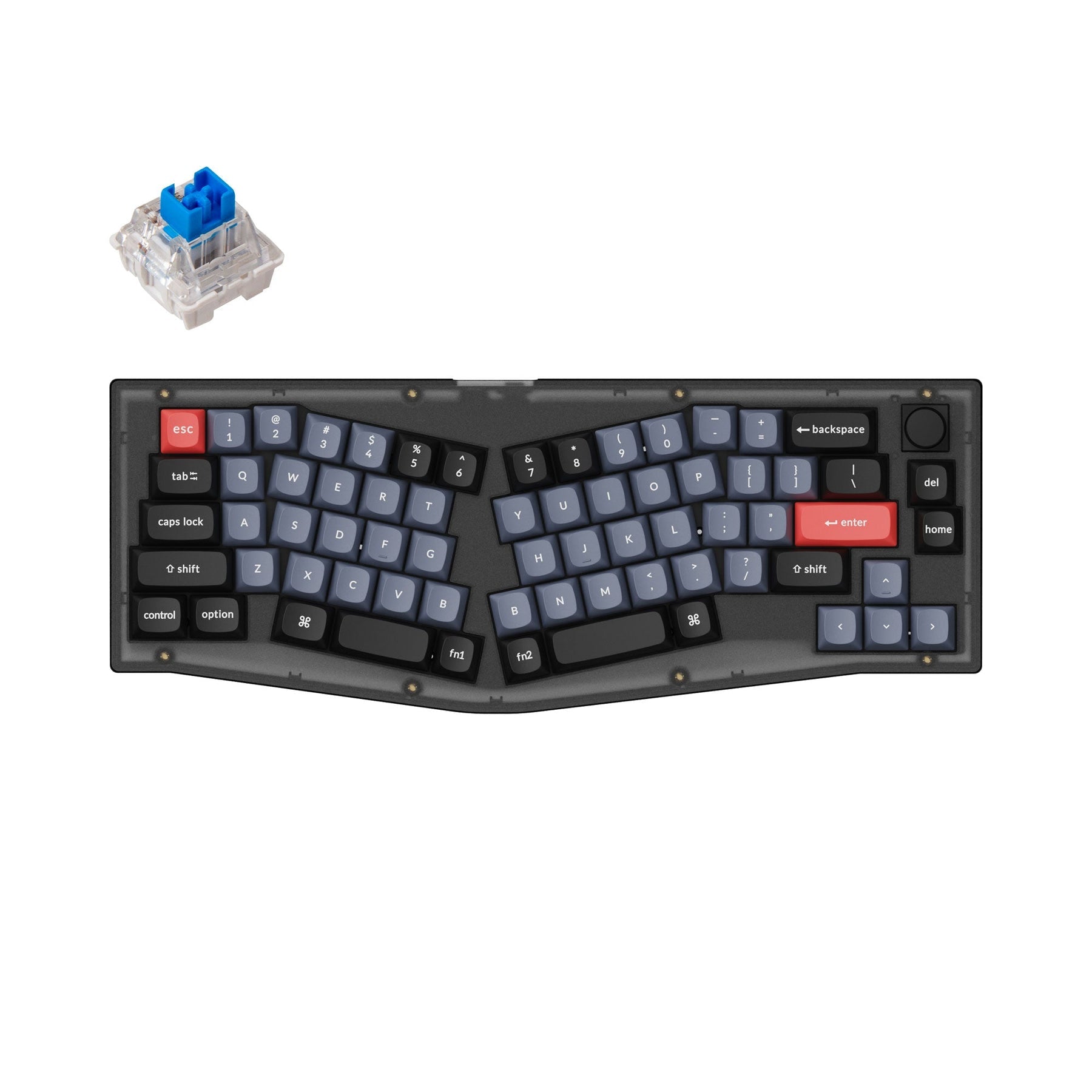 Keychron V8 (disposition Alice) clavier mécanique personnalisé filaire QMK (disposition US ANSI)