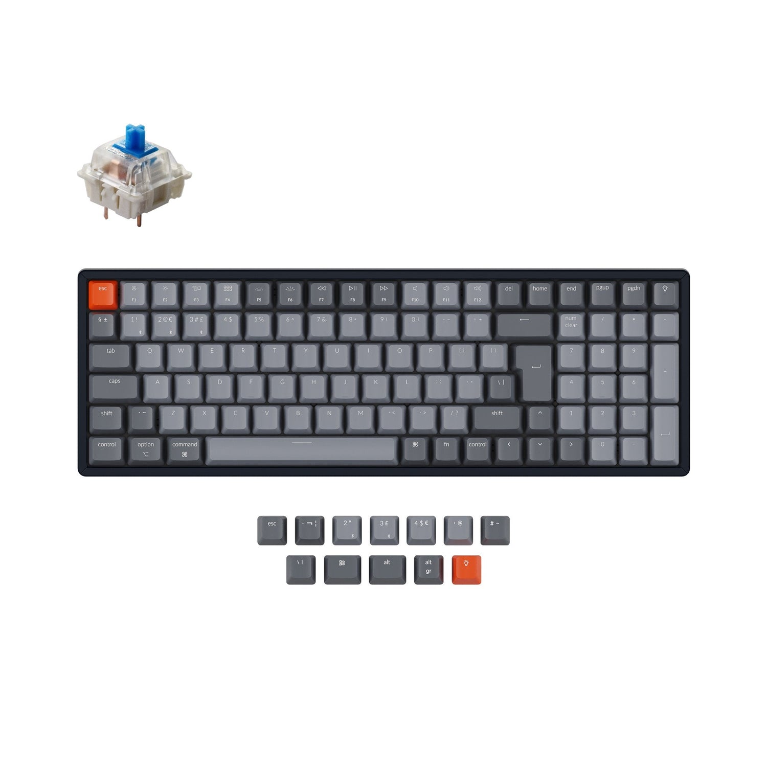 Keychron V6 Max Clavier Mécanique sans Fil, 100% ES-ISO Layout, 4000mAh, Clavier Espagnol Custom QMK Programmable Bluetooth/2,4 Ghz/Filaire pour Mac/ Windows - Gateron Jupiter Switches Marron Keychron V6 Max Clavier Mécanique sans Fil, 100% ES-ISO Layout, 4000mAh, Clavier Espagnol Custom QMK Programmable Bluetooth/2,4 Ghz/Filaire pour Mac/ Windows - Gateron Jupiter Switches Marron