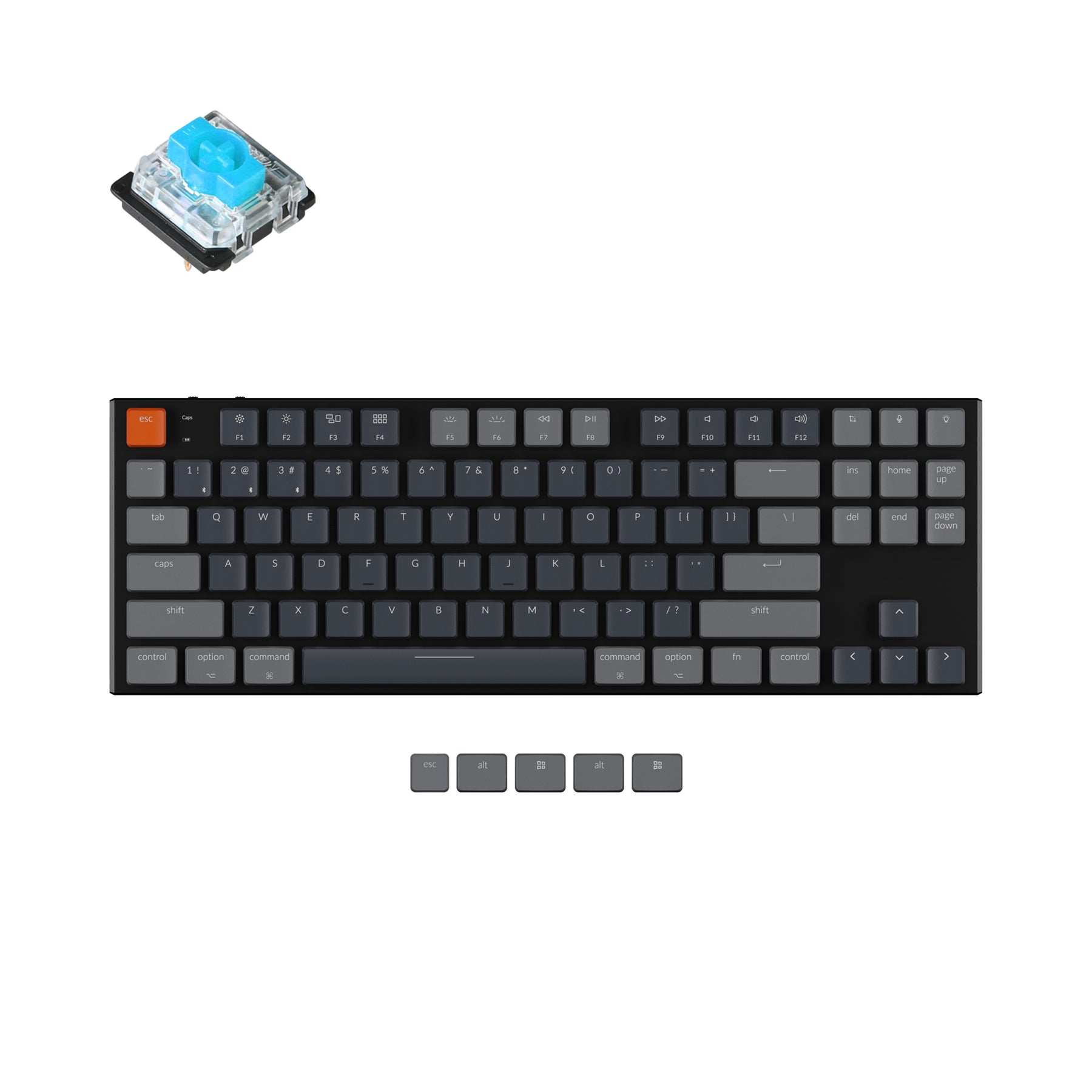 Clavier mécanique sans fil Keychron K1 version 5 (disposition US ANSI)