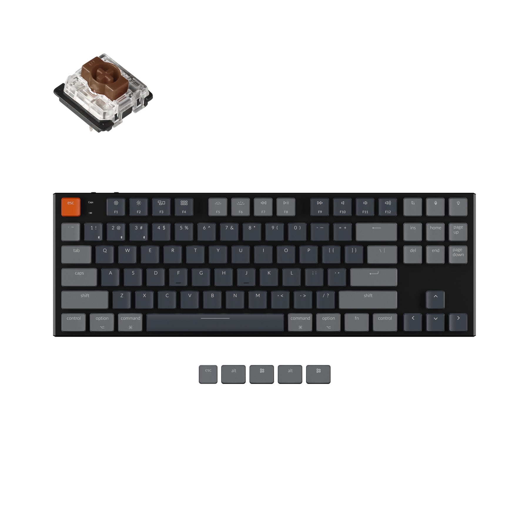 Clavier mécanique sans fil Keychron K1 version 5 (disposition US ANSI)