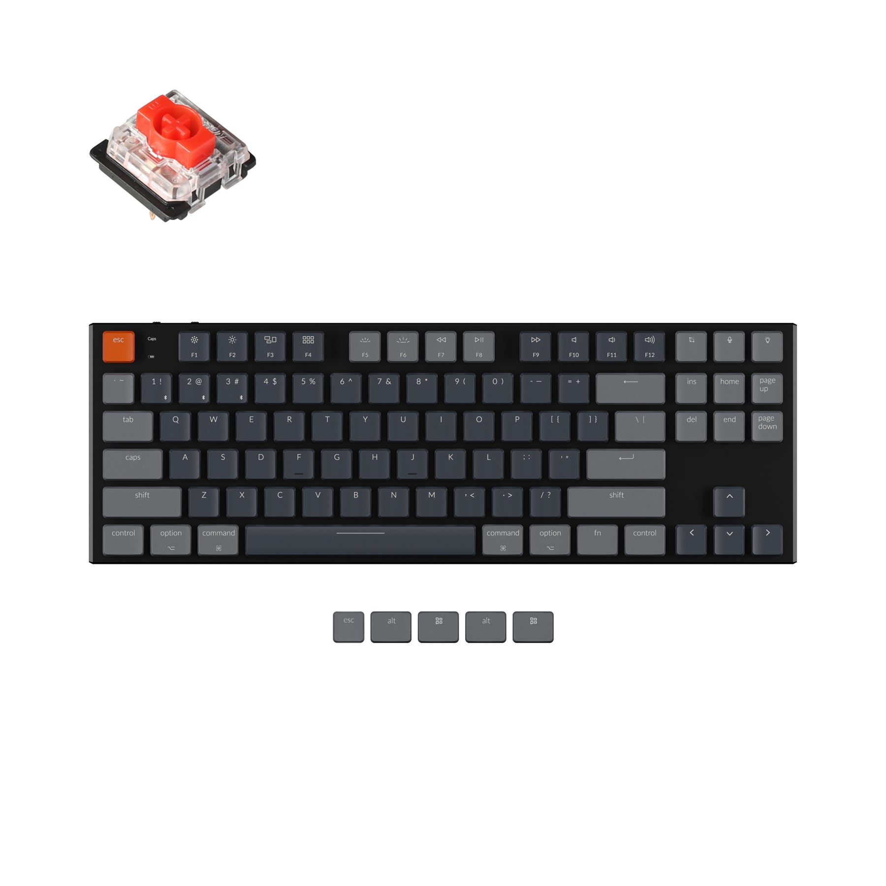 Clavier mécanique sans fil Keychron K1 version 5 (disposition US ANSI)