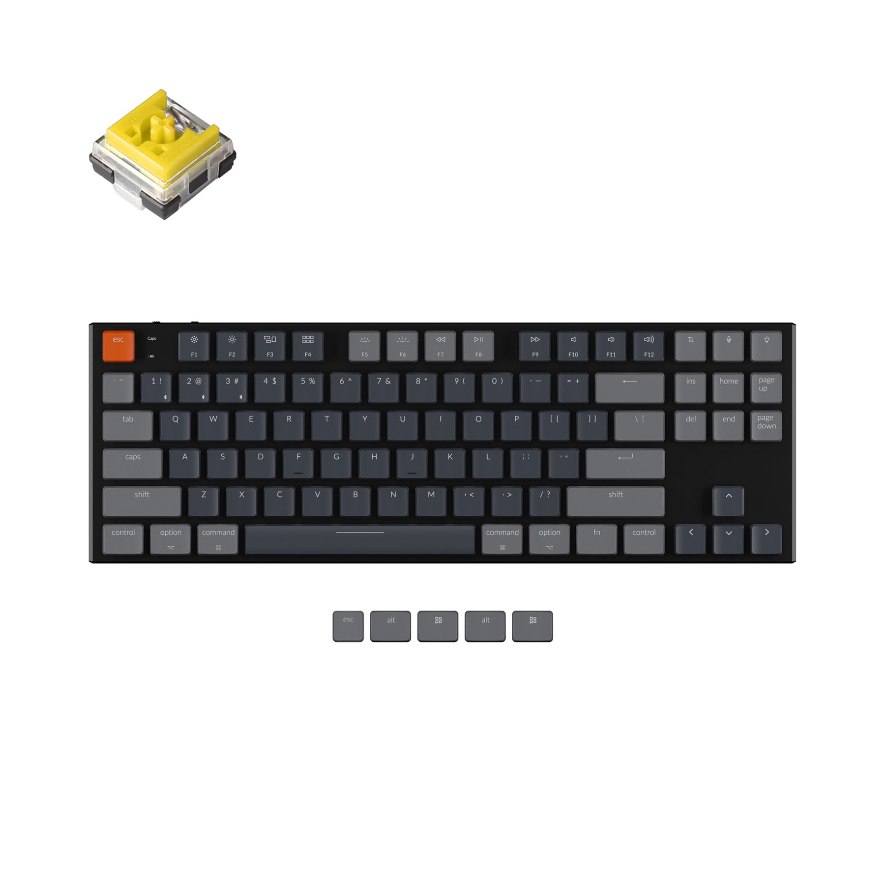 Clavier mécanique sans fil Keychron K1 version 5 (disposition US ANSI)