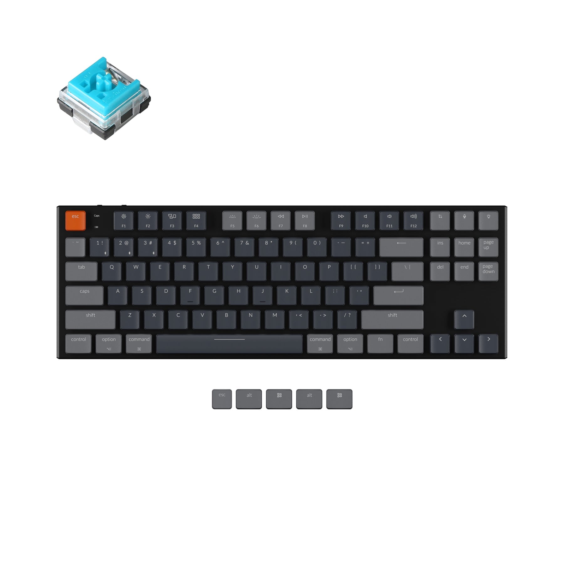 Clavier mécanique sans fil Keychron K1 version 5 (disposition US ANSI)