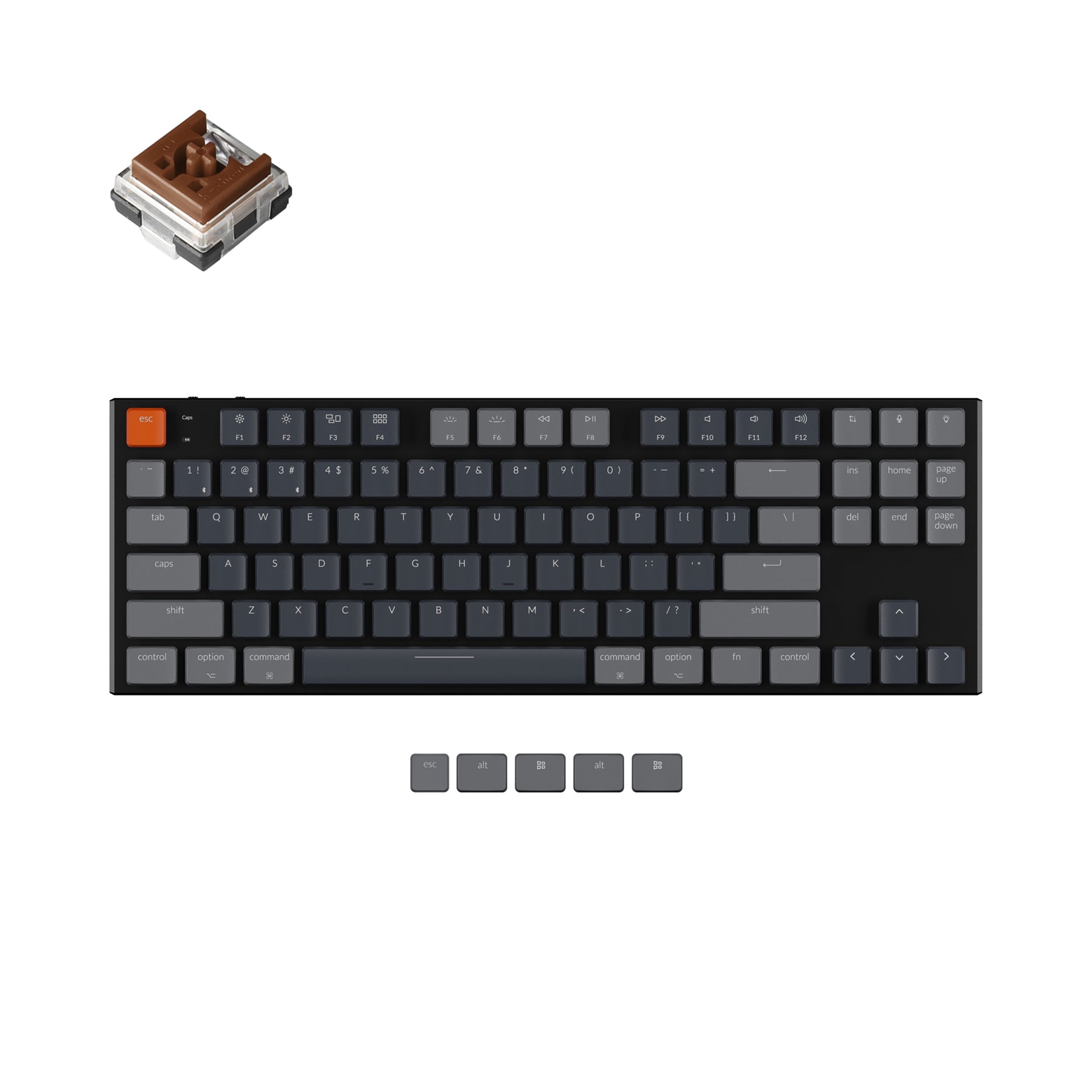 Clavier mécanique sans fil Keychron K1 version 5 (disposition US ANSI)