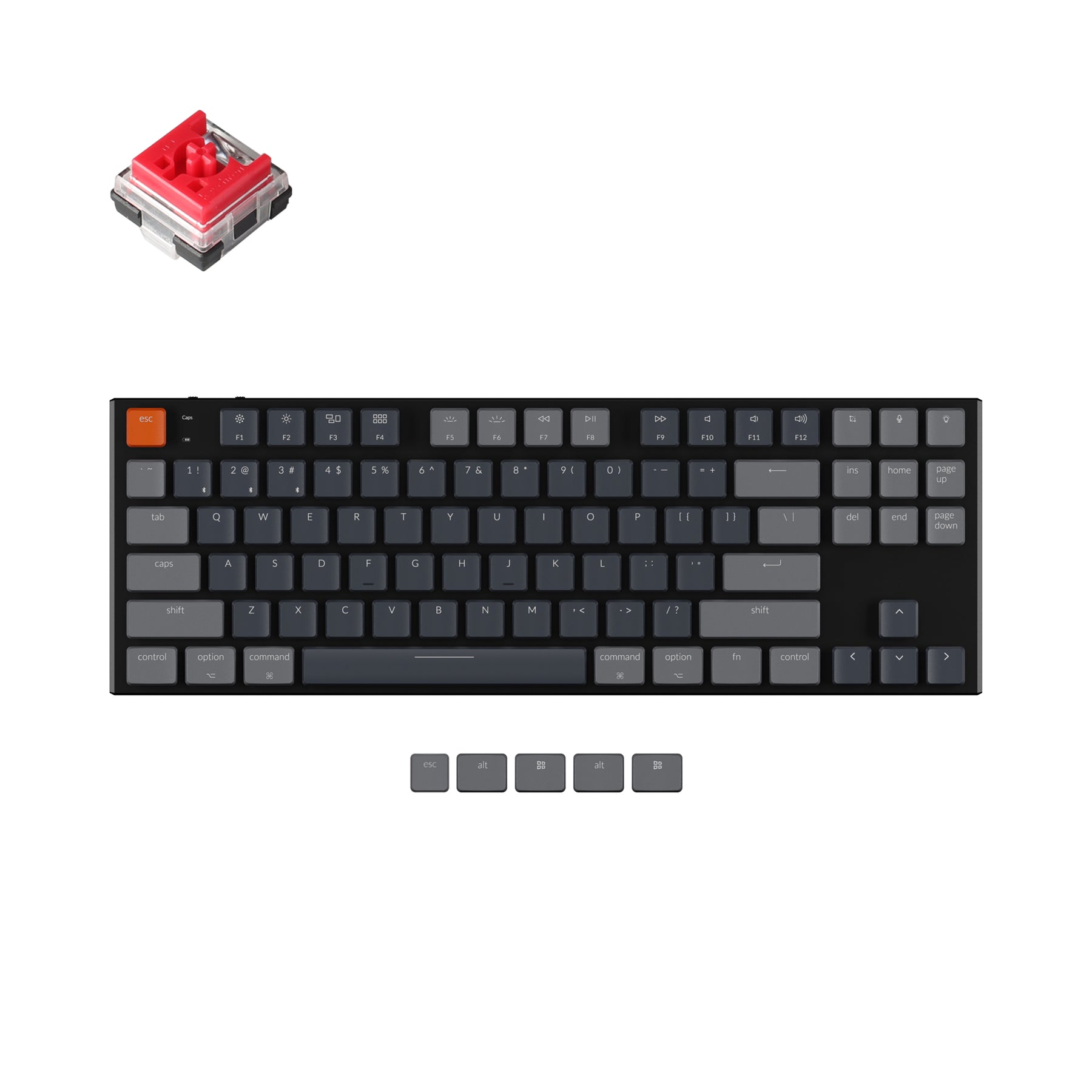 Clavier mécanique sans fil Keychron K1 version 5 (disposition US ANSI)