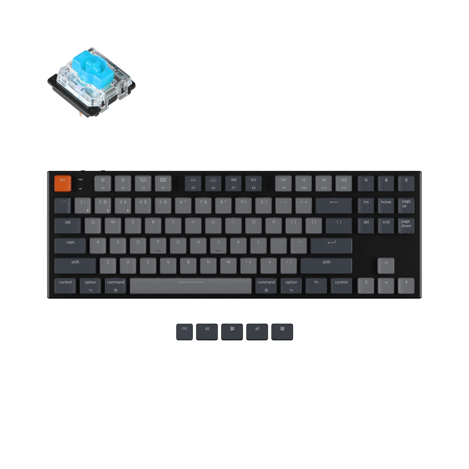 Clavier mécanique sans fil Keychron K1 version 5 (disposition US ANSI)