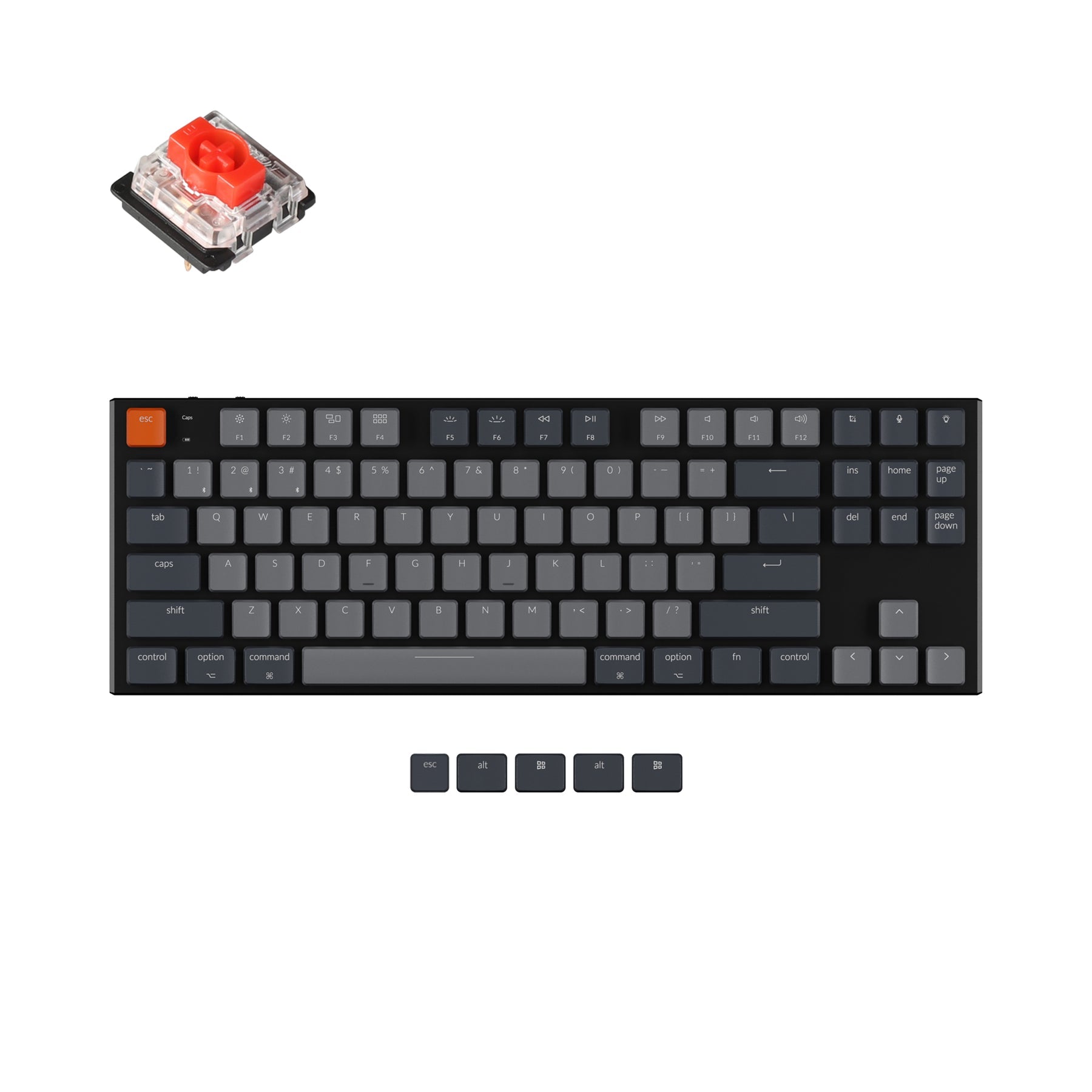 Clavier mécanique sans fil Keychron K1 version 5 (disposition US ANSI)