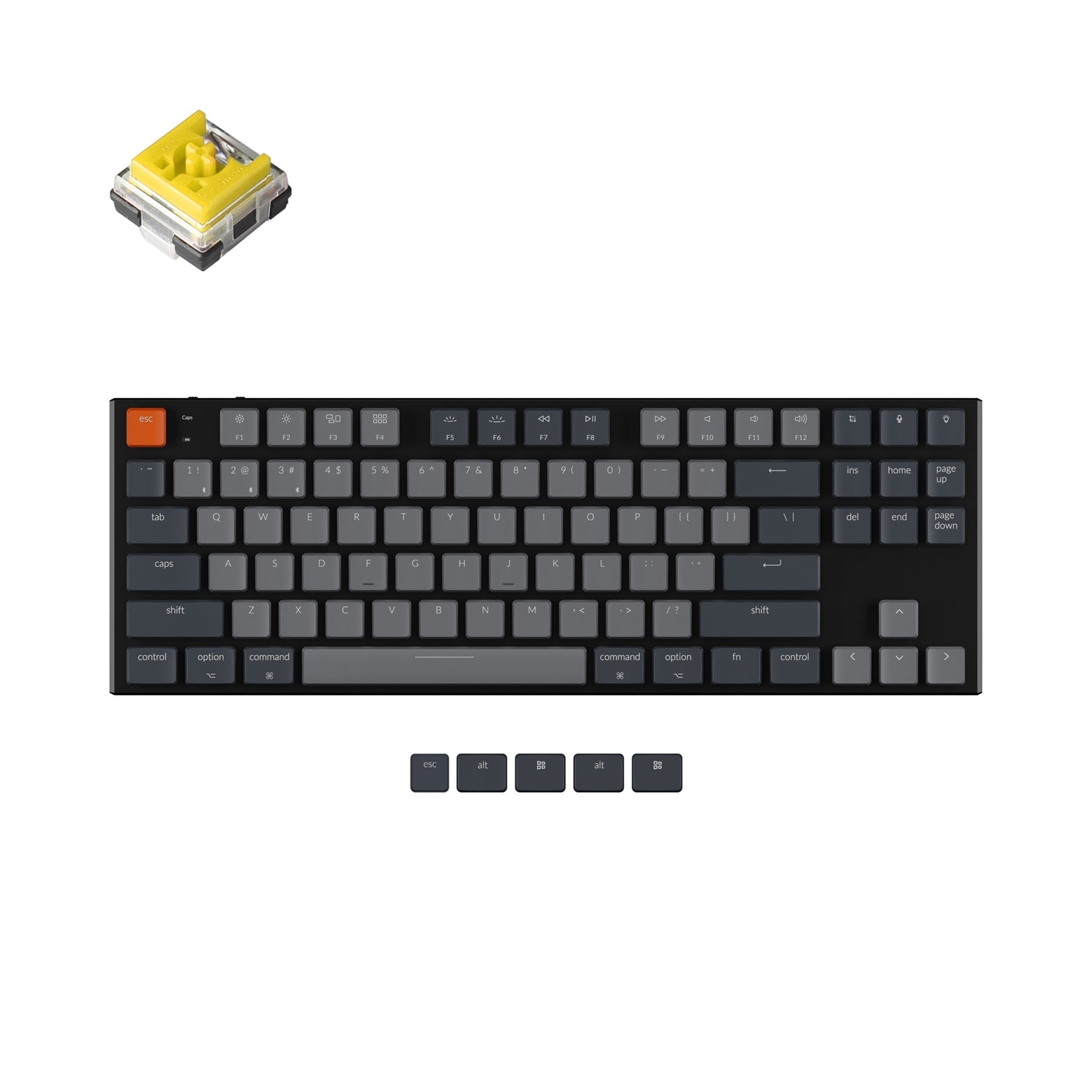 Clavier mécanique sans fil Keychron K1 version 5 (disposition US ANSI)