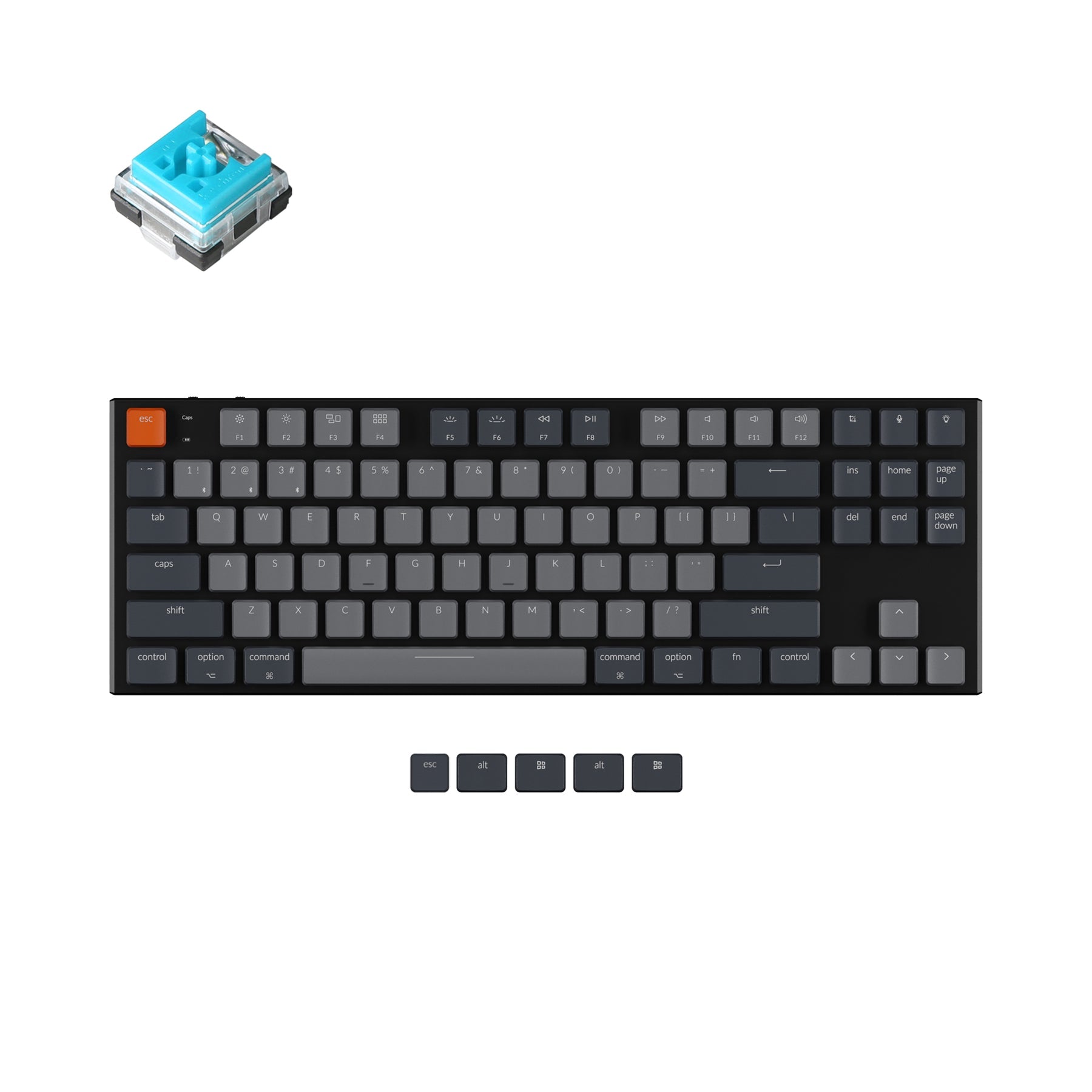 Clavier mécanique sans fil Keychron K1 version 5 (disposition US ANSI)