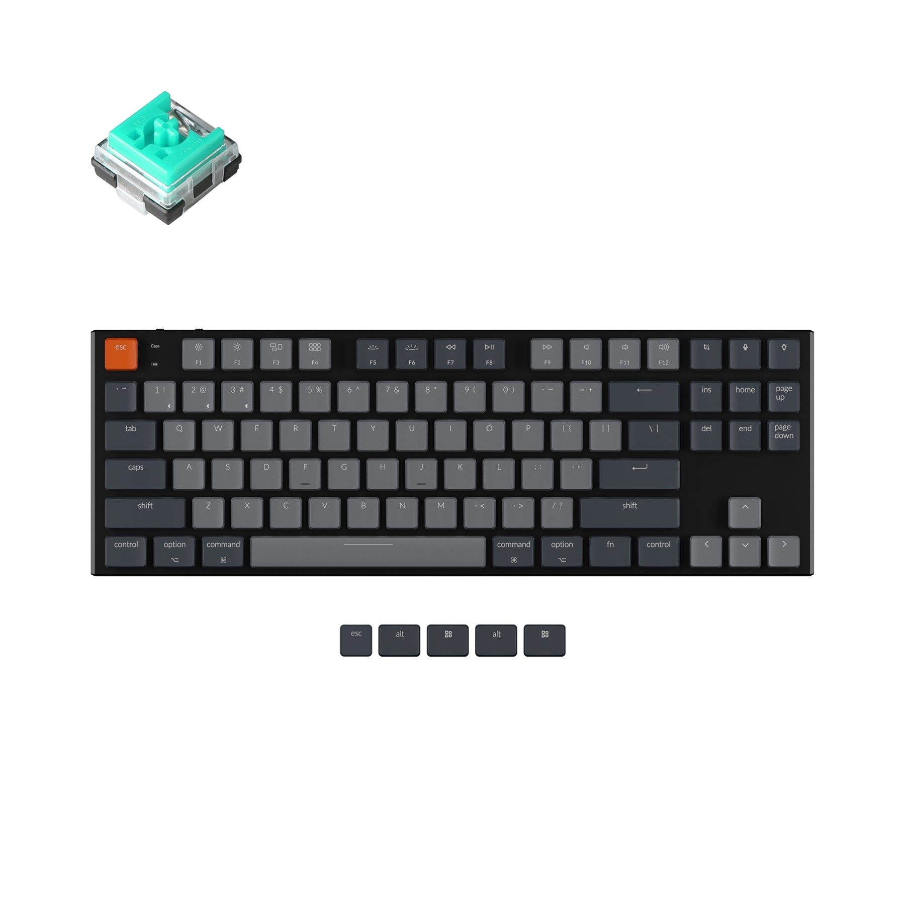 Clavier mécanique sans fil Keychron K1 version 5 (disposition US ANSI)