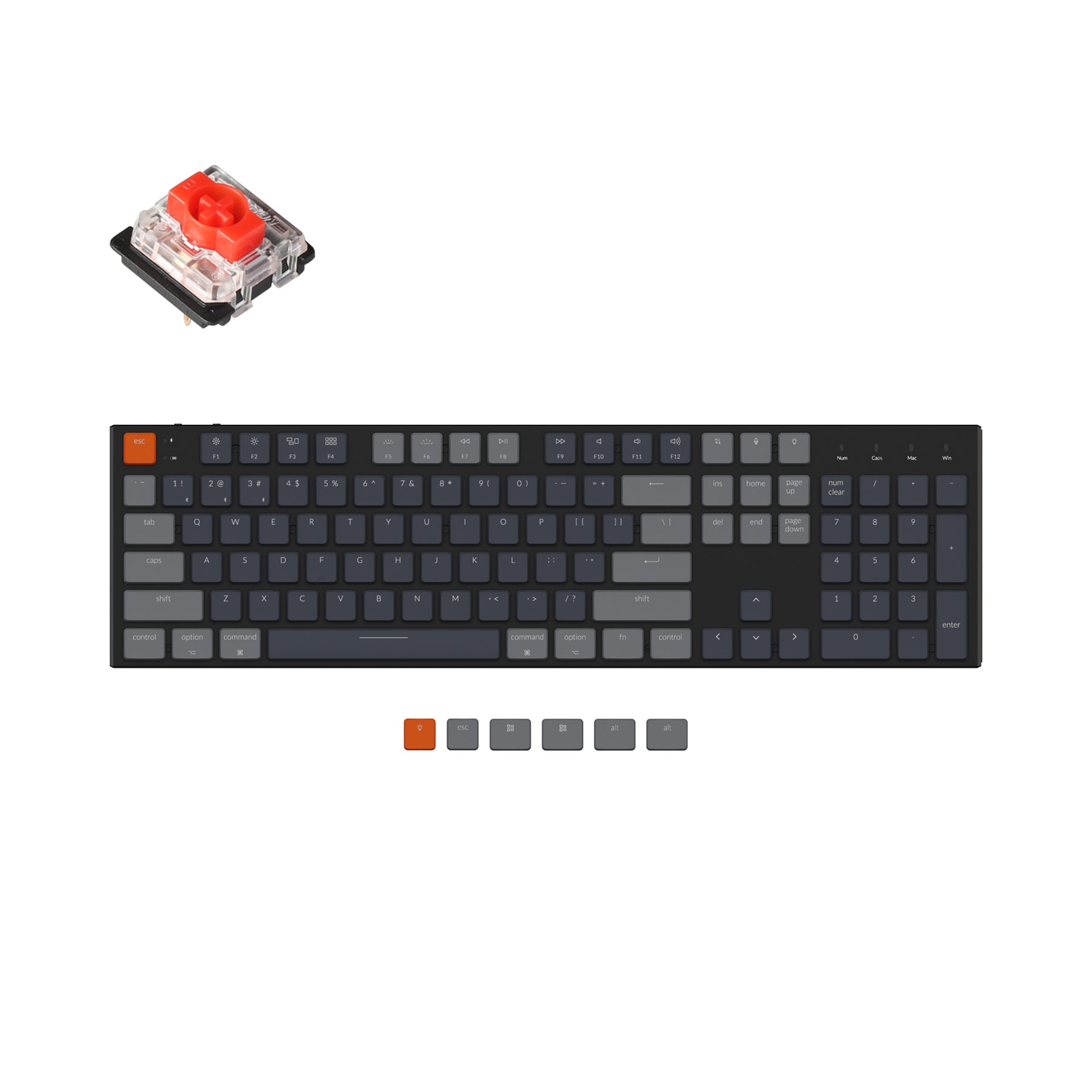 Clavier mécanique sans fil ultra fin Keychron K5 (disposition US ANSI)