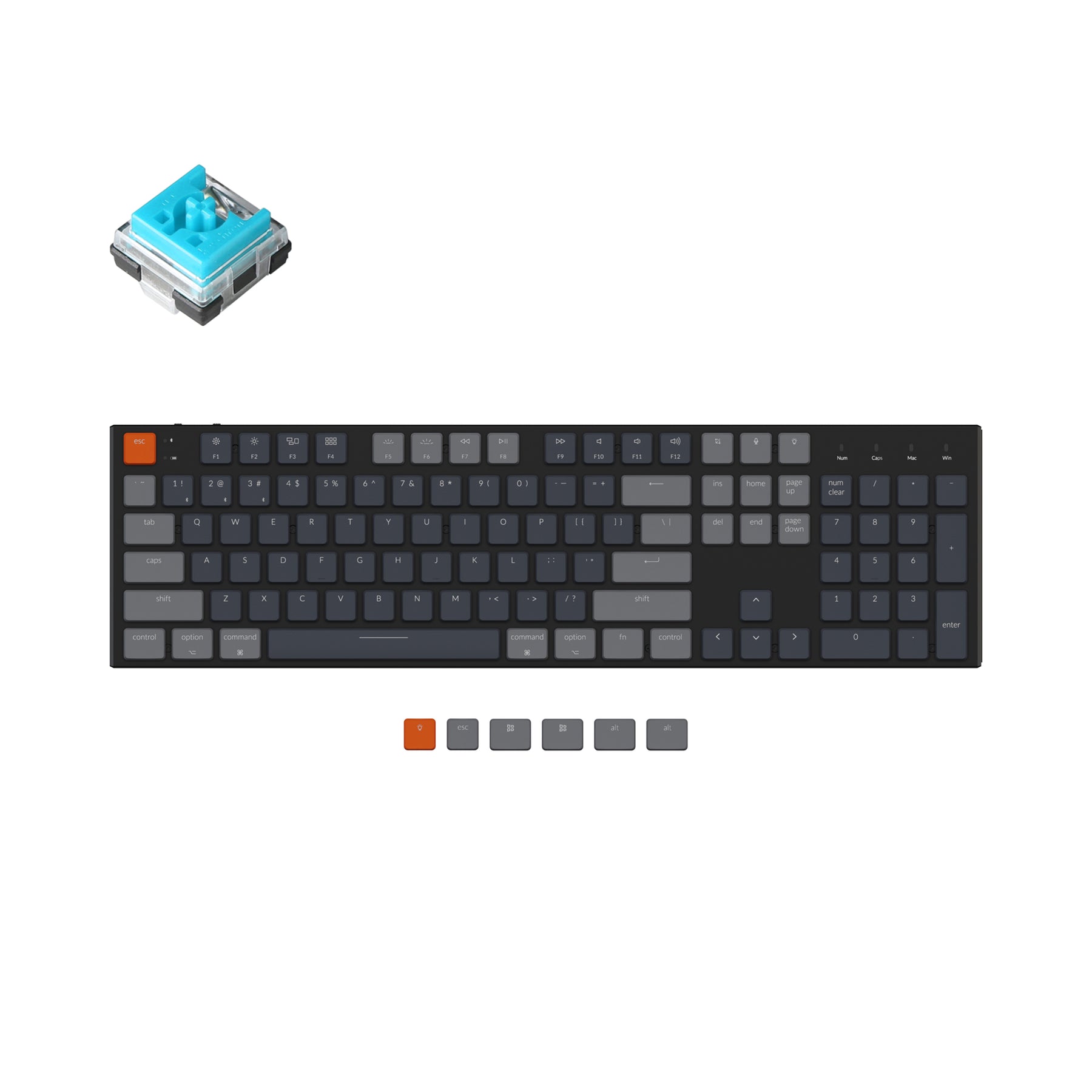 Clavier mécanique sans fil ultra fin Keychron K5 (disposition US ANSI)