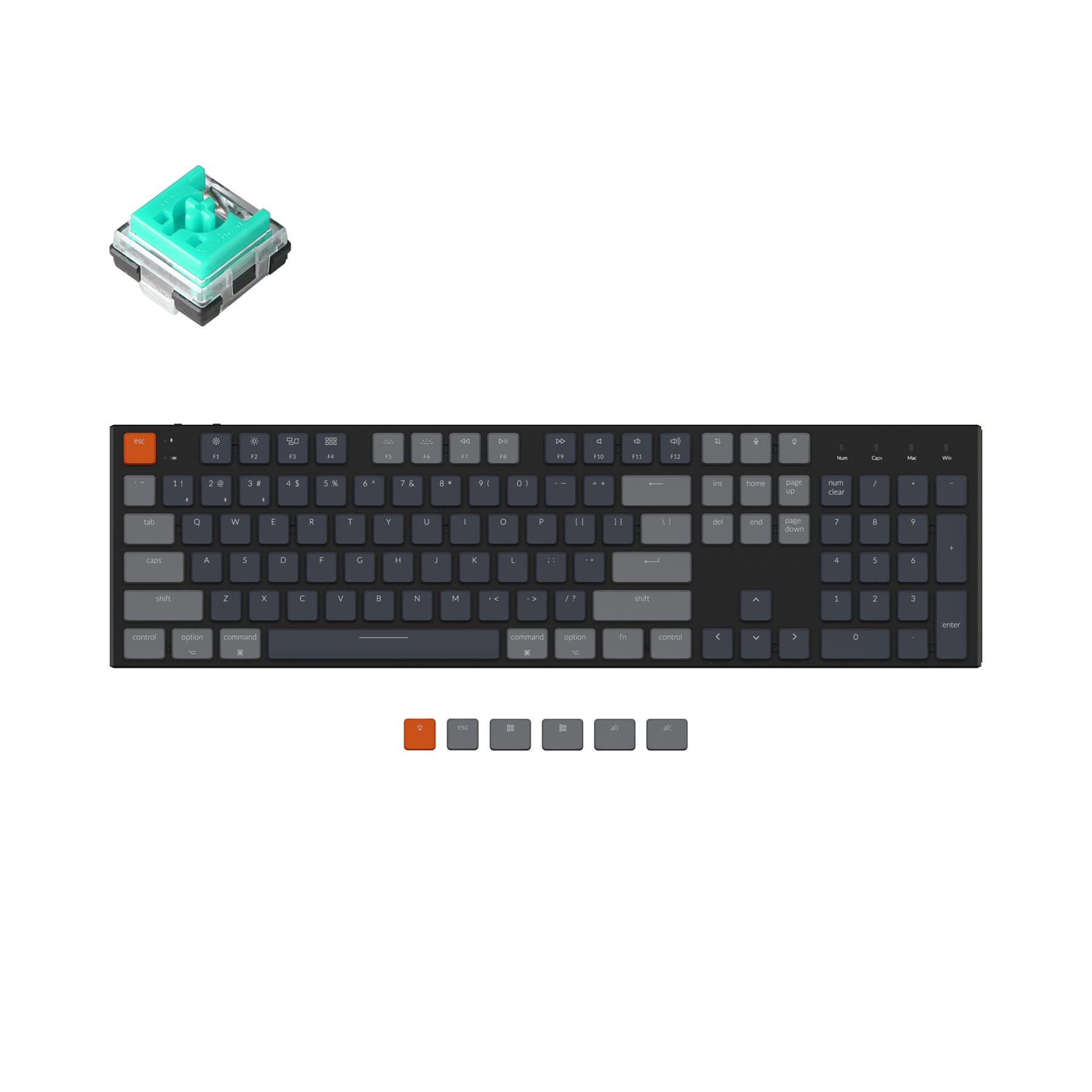 Clavier mécanique sans fil ultra fin Keychron K5 (disposition US ANSI)