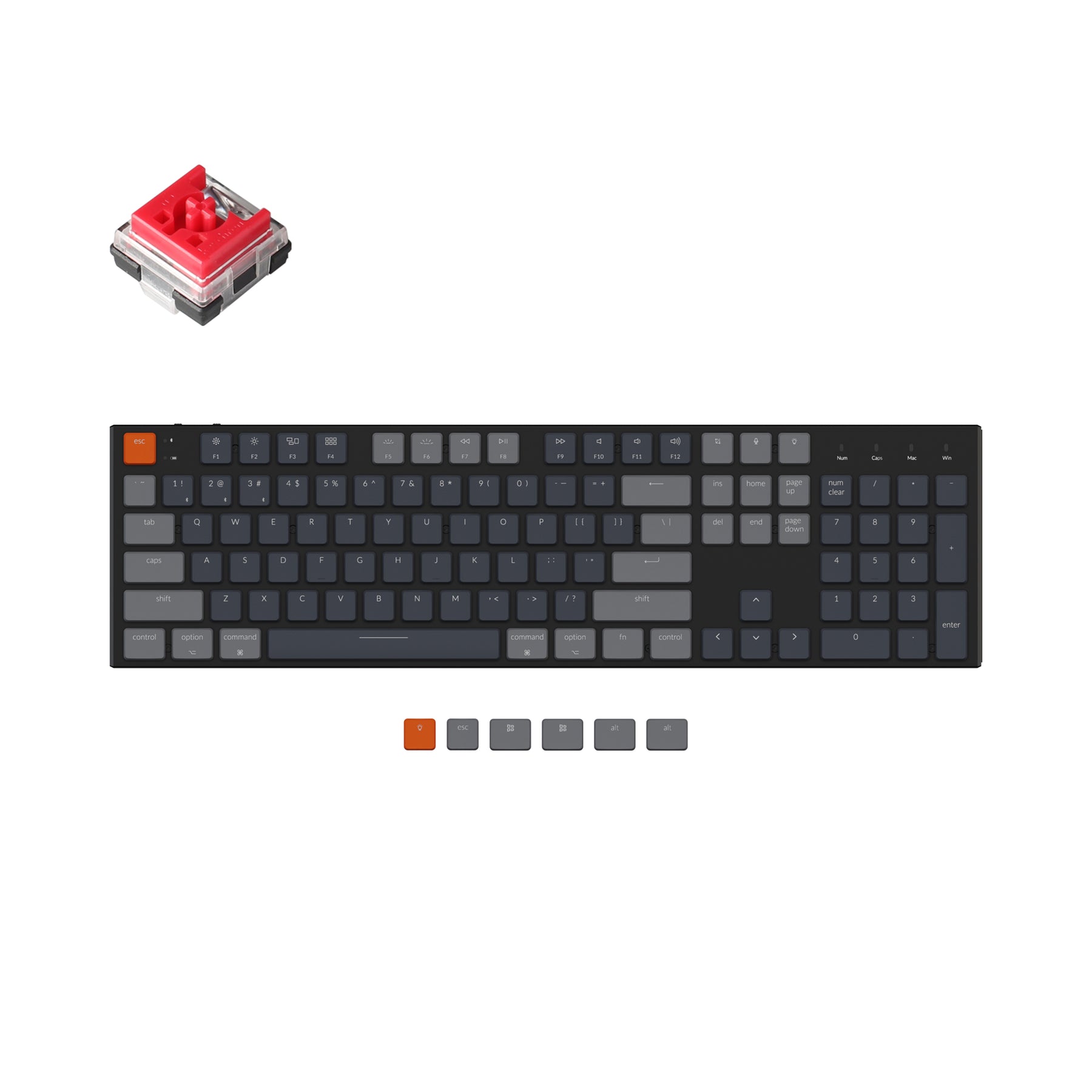 Clavier mécanique sans fil ultra fin Keychron K5 (disposition US ANSI)