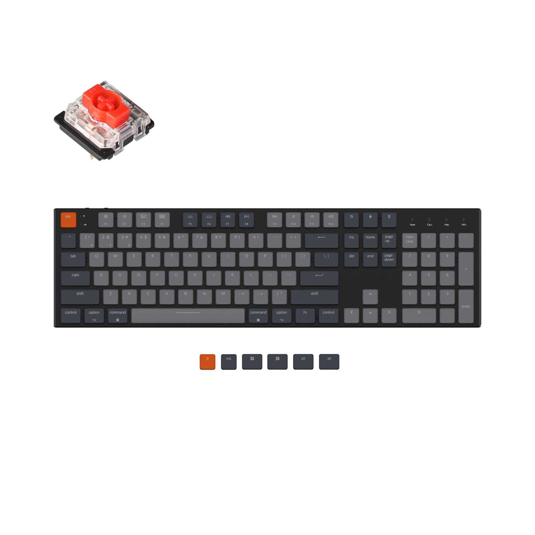 Clavier mécanique sans fil ultra fin Keychron K5 (disposition US ANSI)