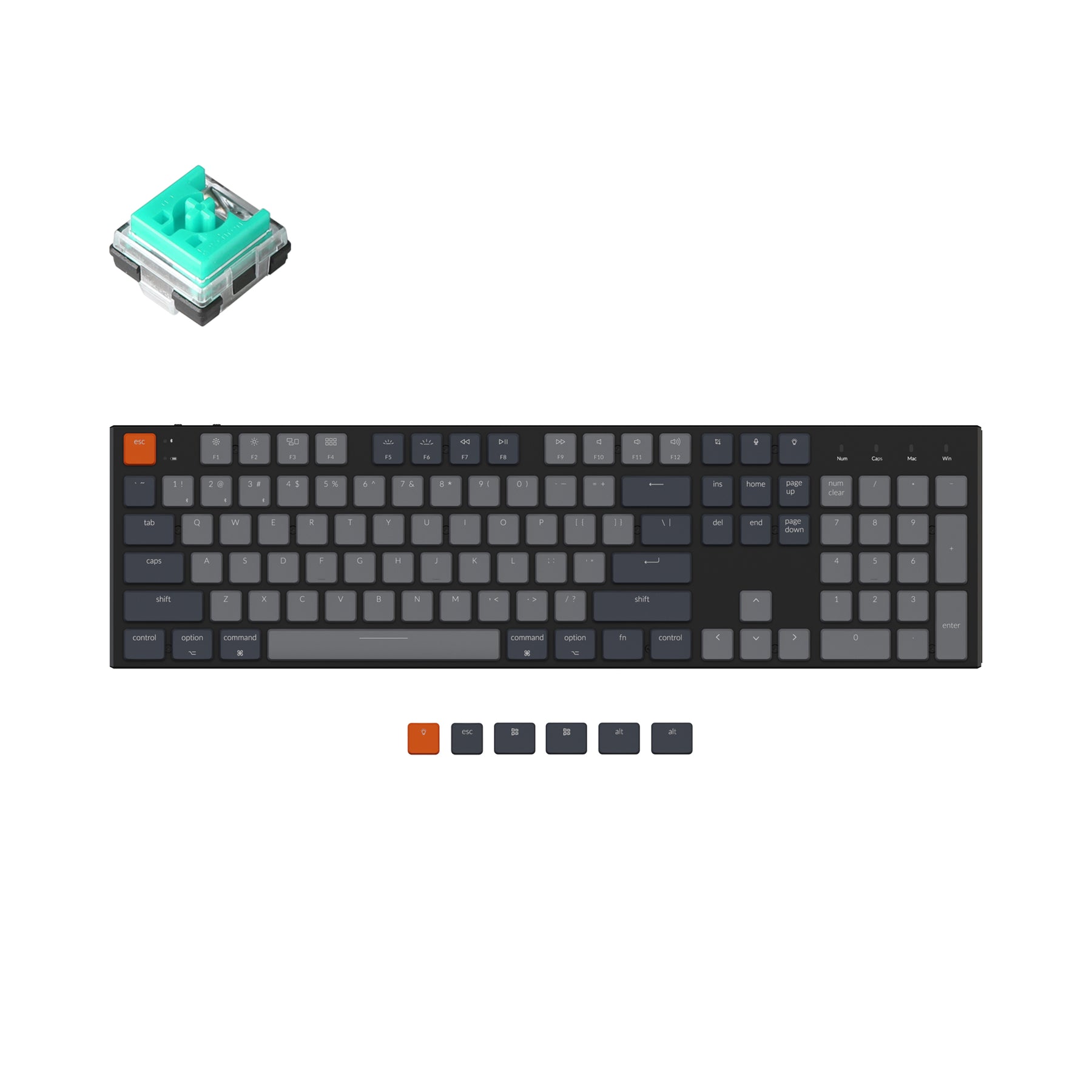 Clavier mécanique sans fil ultra fin Keychron K5 (disposition US ANSI)